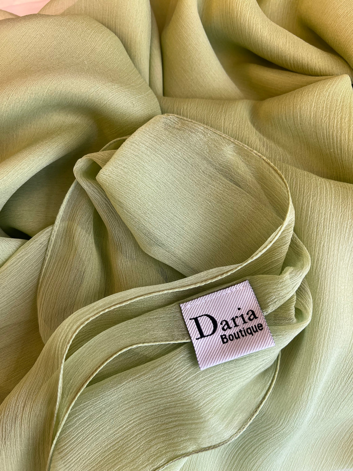 Pistachio chiffon shawl