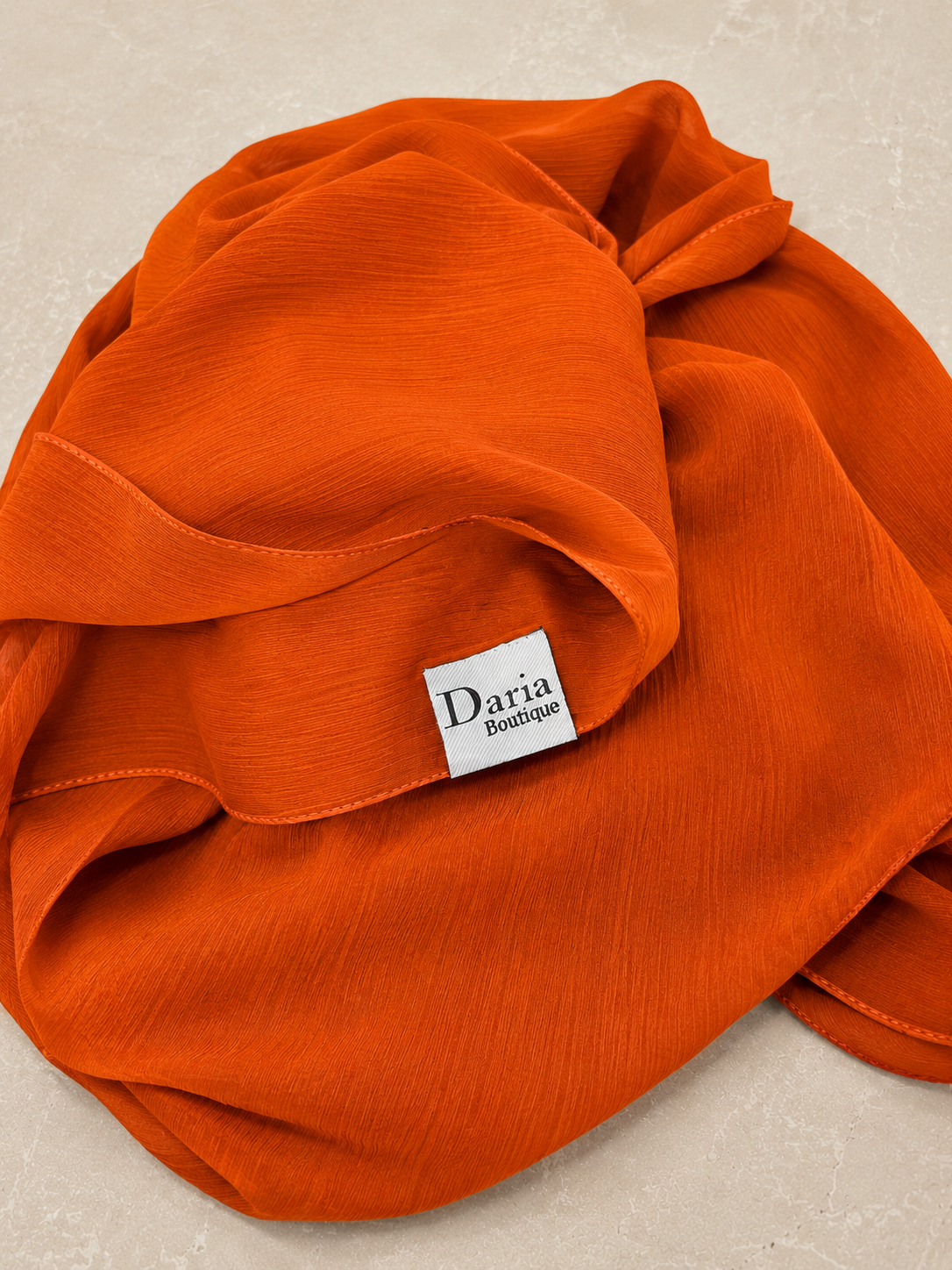Orange chiffon shawl