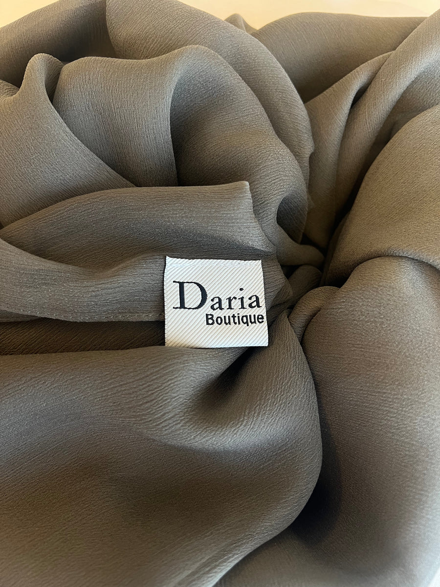 Light gray chiffon shawl