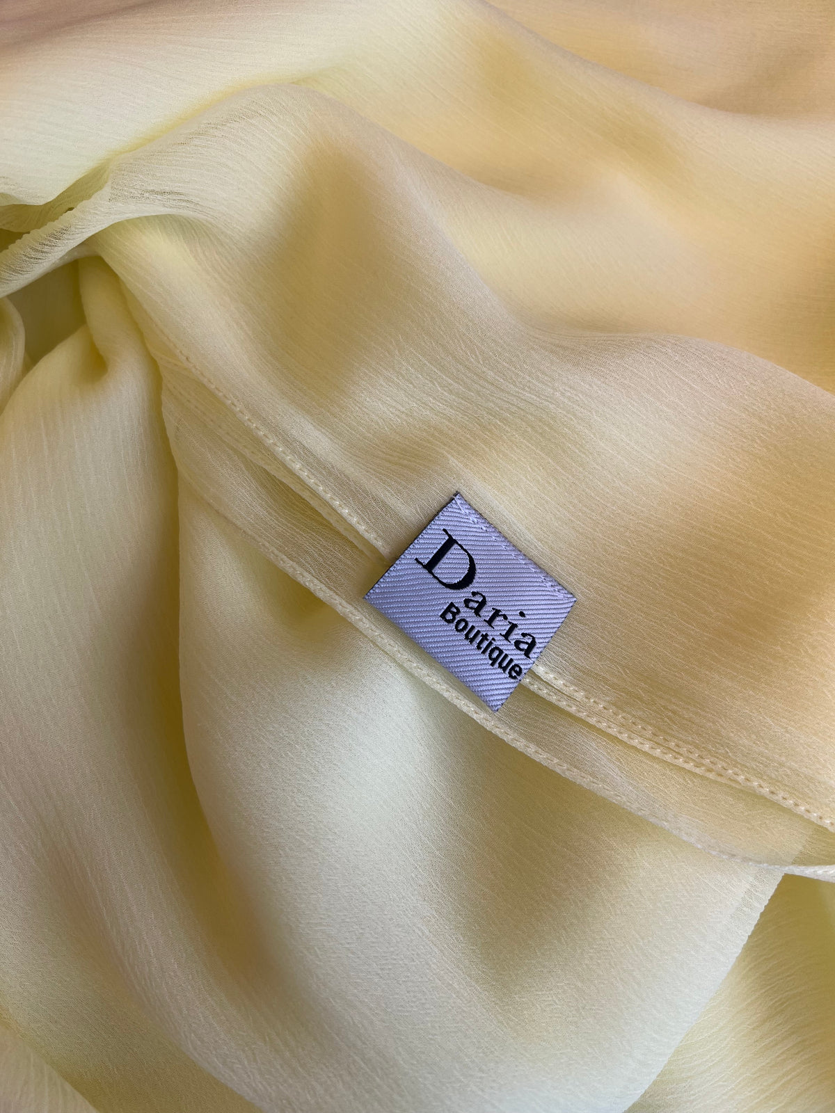 Light yellow chiffon shayla