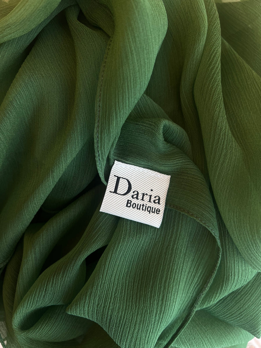 Sage green chiffon shawl
