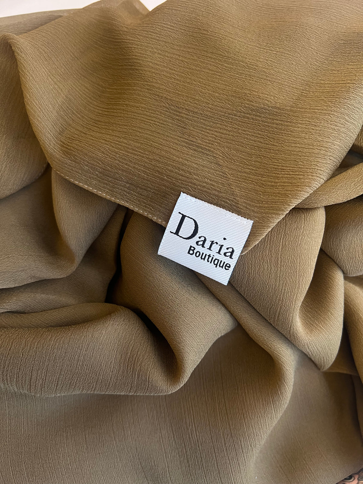 Camel-colored chiffon shawl