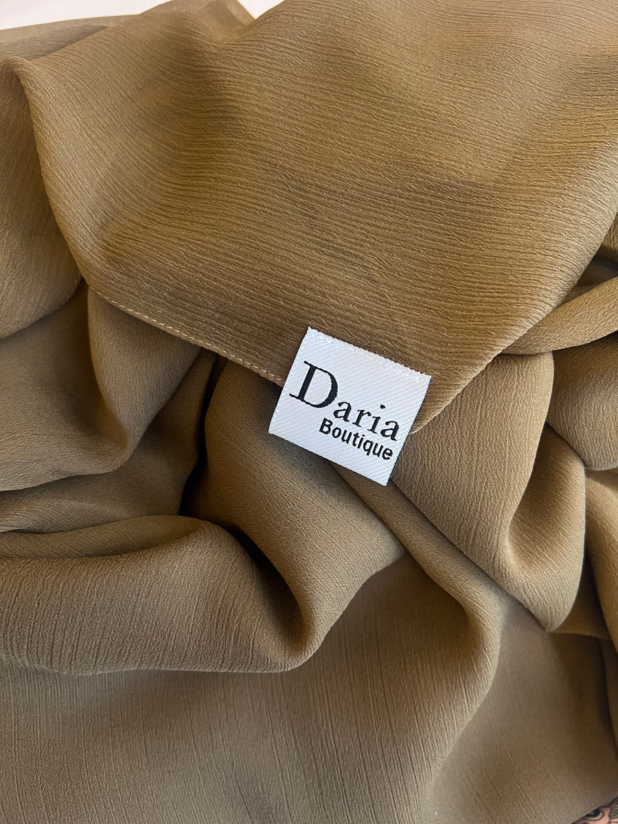 Camel-colored chiffon shawl