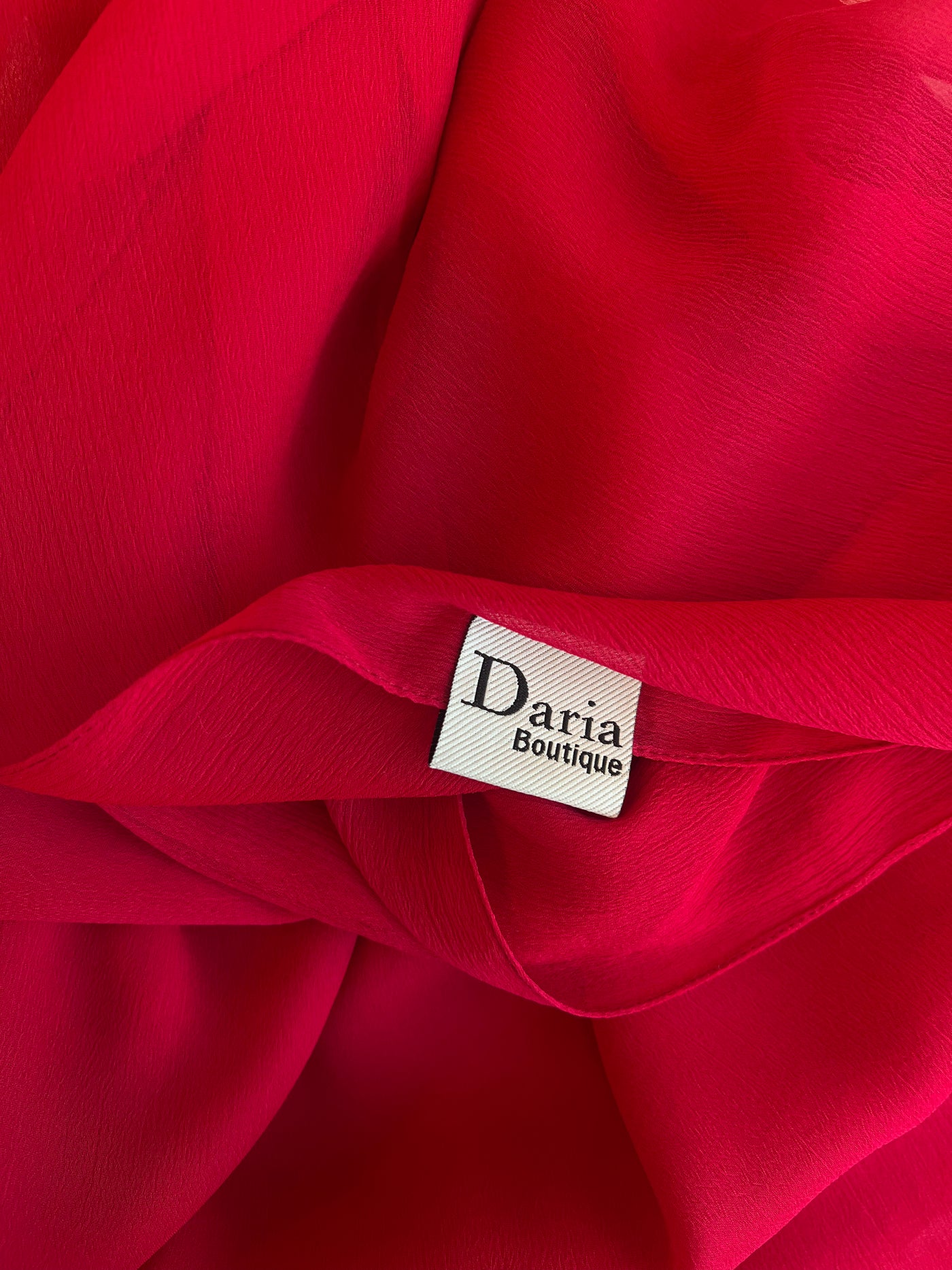 Red chiffon shawl